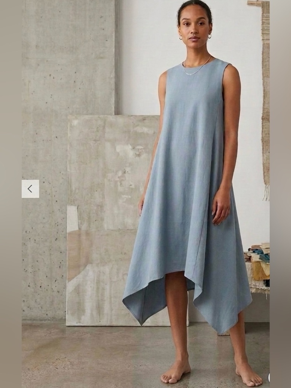 COS Minimalist High-Low Midi Dress in Slate Blue (NWOT & With Pockets!) - Picture 7 of 7
